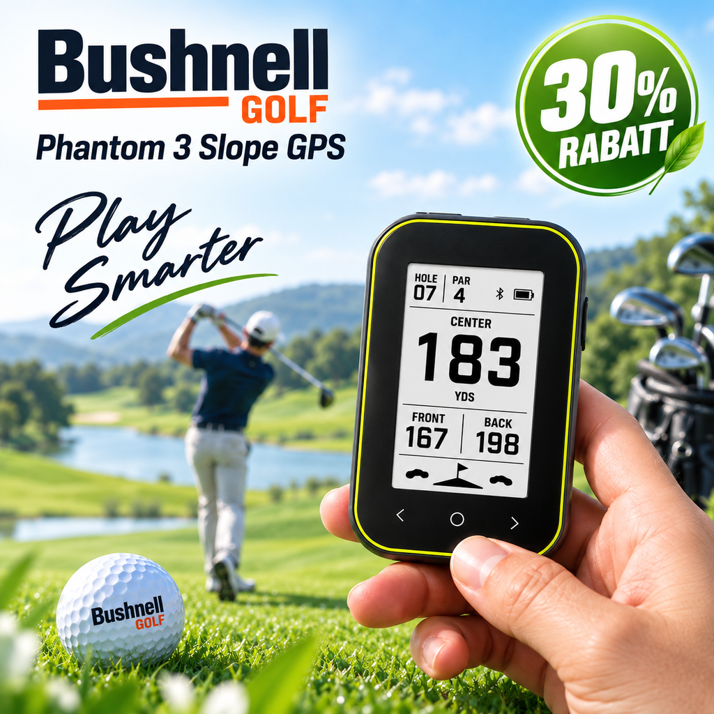 Bushnell Golf Phantom 3 Slope GPS Golf Entfernungsmesser mit Touchscreen & Magnet
