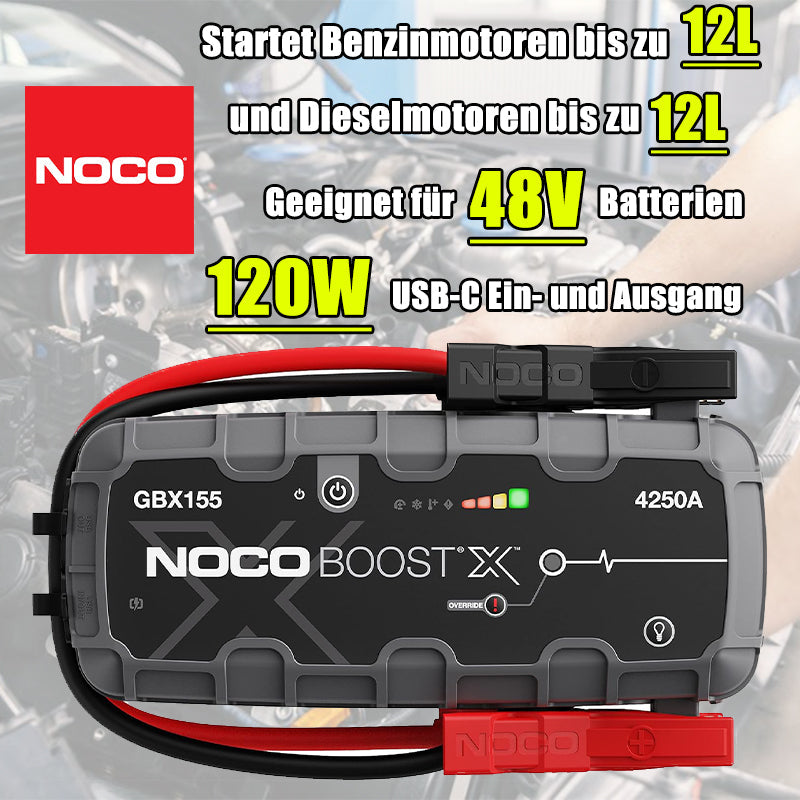 NOCO Boost X GBX155 Starthilfe Powerbank – 4250 A, 12 V Lithium-Starthilfegerät