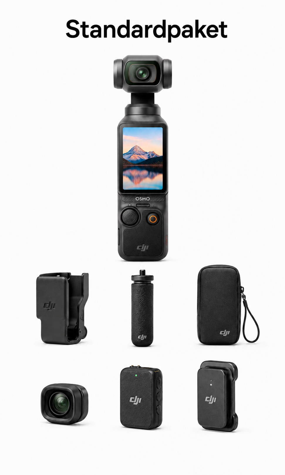 DJI Osmo Pocket 3 4K Vlog Kamera – Kompakte Handkamera mit 3-Achsen-Gimbal, Videokamera für YouTube, Reisen und Content Creator