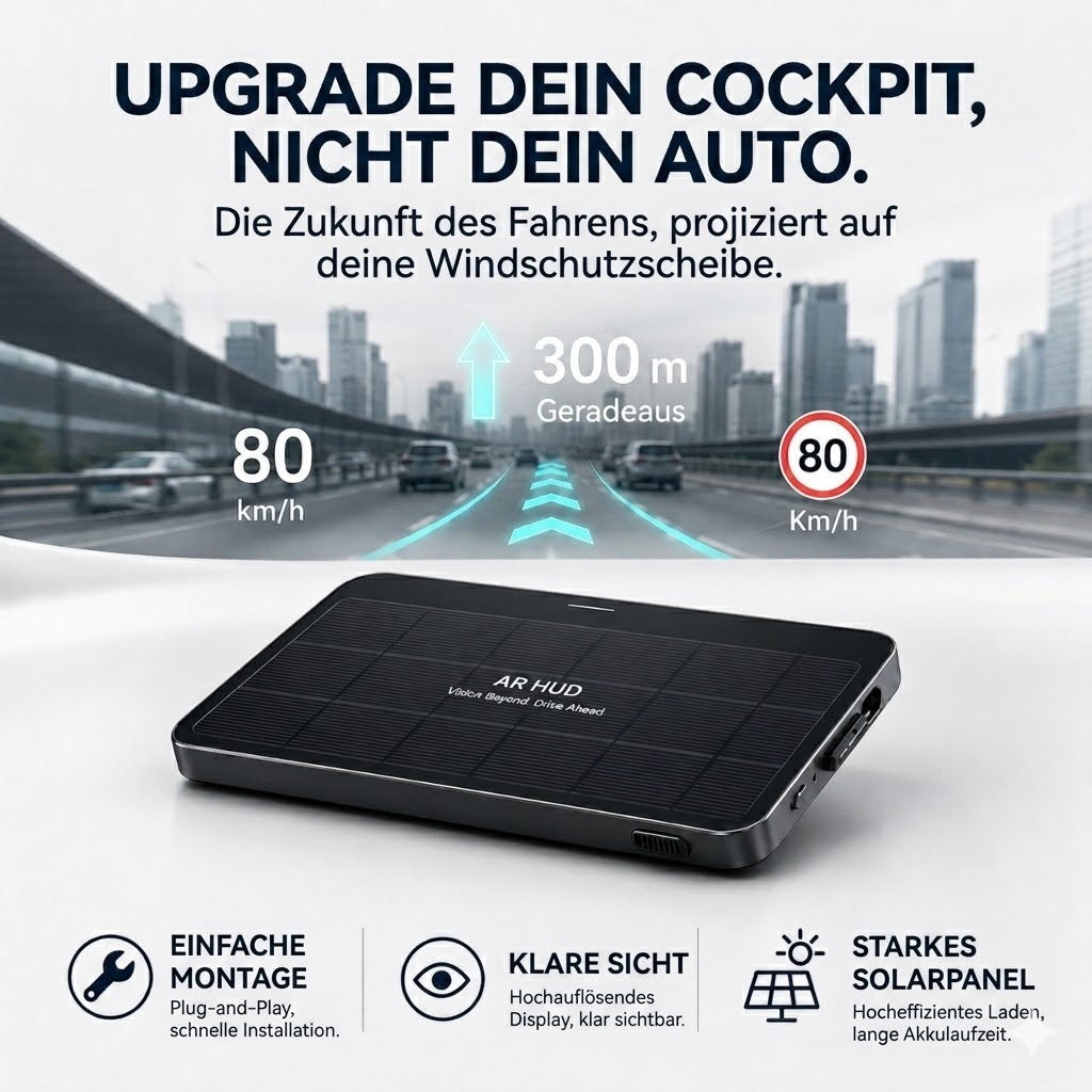 AR HUD Auto Head-Up Display – Echtzeit Navigation & Geschwindigkeit