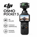 DJI Osmo Pocket 3 4K Vlog Kamera – Kompakte Handkamera mit 3-Achsen-Gimbal, Videokamera für YouTube, Reisen und Content Creator