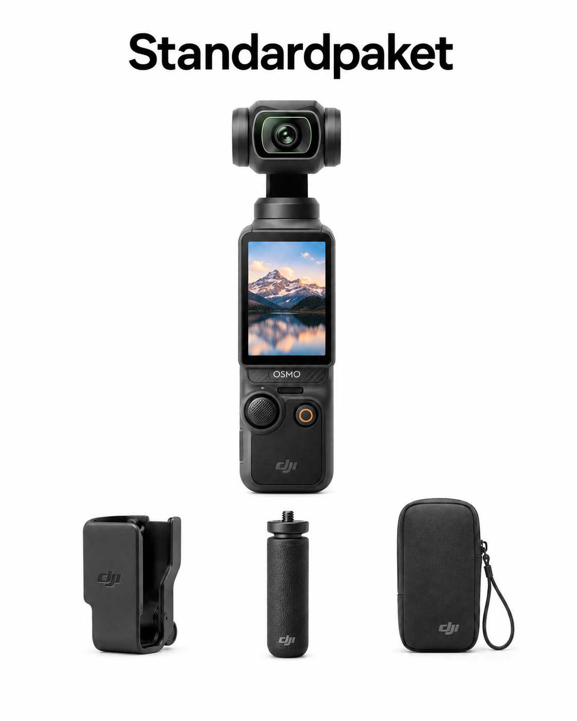 DJI Osmo Pocket 3 4K Vlog Kamera – Kompakte Handkamera mit 3-Achsen-Gimbal, Videokamera für YouTube, Reisen und Content Creator