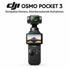 DJI Osmo Pocket 3 4K Vlog Kamera – Kompakte Handkamera mit 3-Achsen-Gimbal, Videokamera für YouTube, Reisen und Content Creator