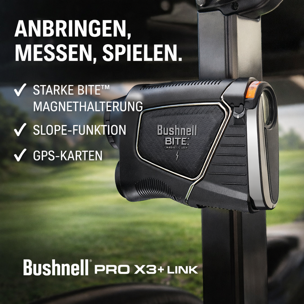 Bushnell Pro X3+ LINK Golf Laser-Entfernungsmesser mit präziser Distanzmessung